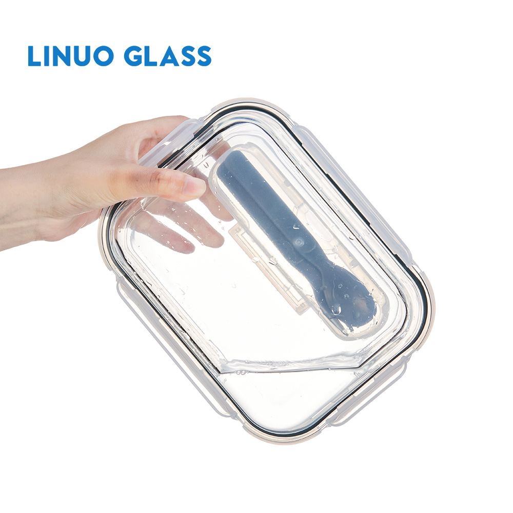 Compartment Lunch Glass Container