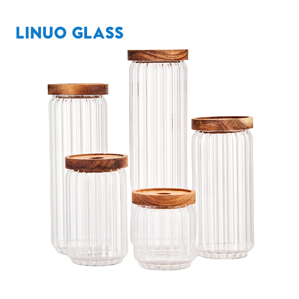 Glass Jars With Wooden Lids
