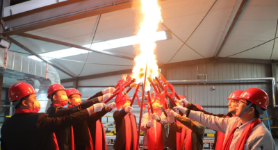 LINUO Technical glass lightweight high borosilicate glass ware kiln ignition ceremony held