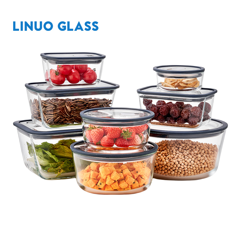 Wholesale Glass Food Storage Container Organizer