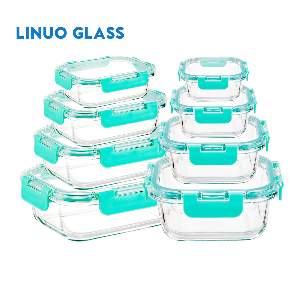 Glass Food Storage Salad Lunch Container