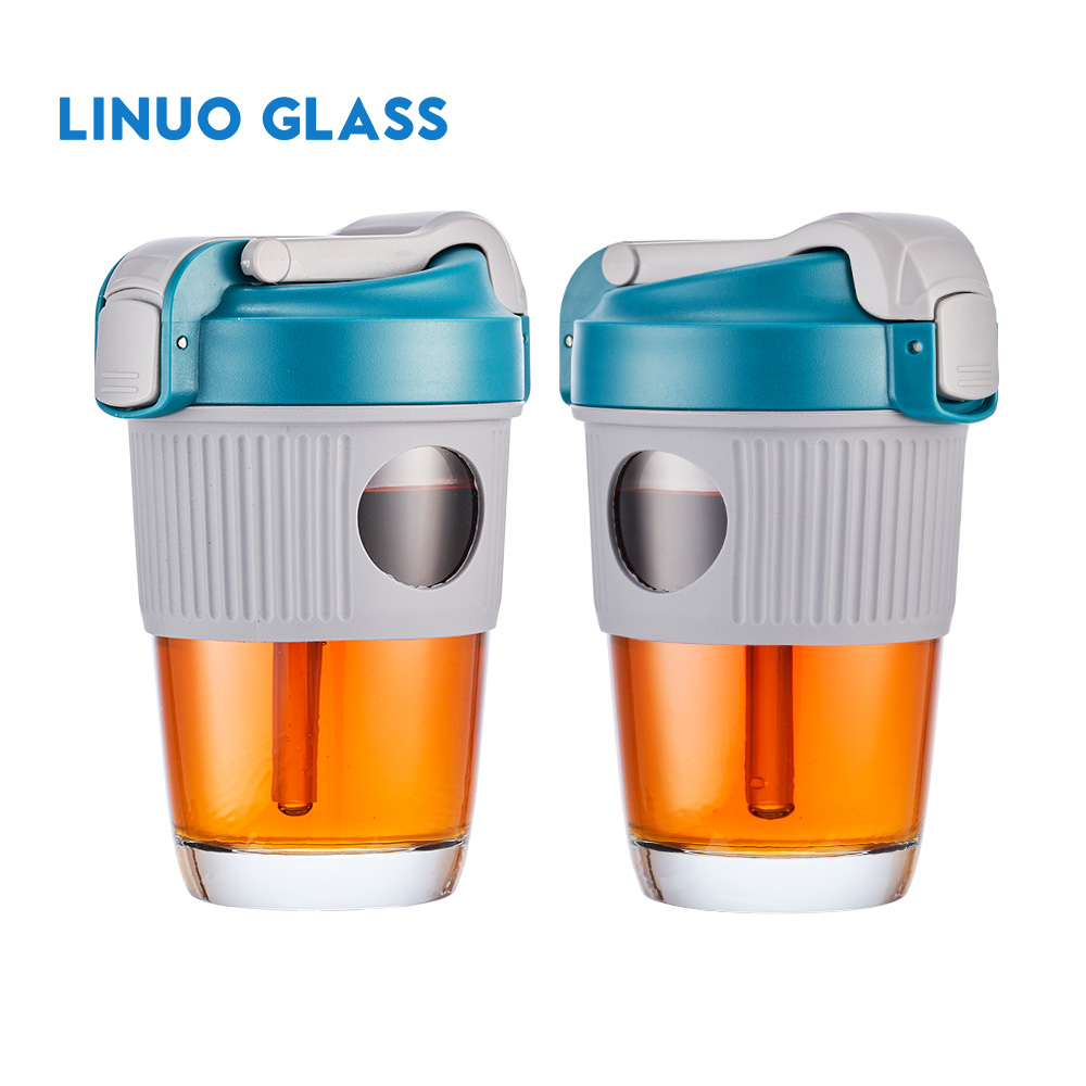 Botellas De Vidrio Con Tapa Y Pajita