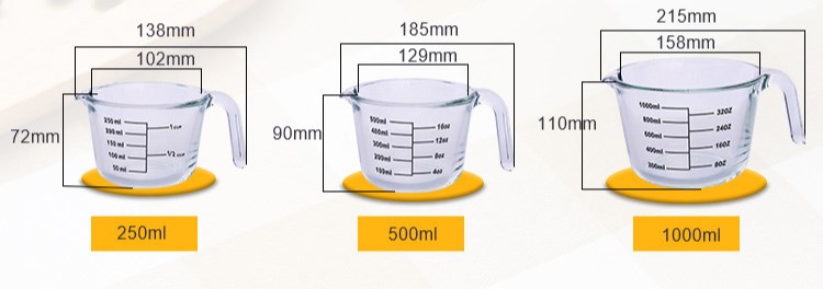 Liquid Glass Measuring Cups Liquid Glass Measuring Cups