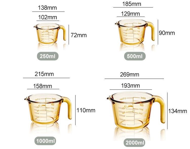 Misurino in vetro borosilicato ambrato Misurino in vetro borosilicato ambrato