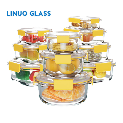 卸売ガラス食品貯蔵容器セット