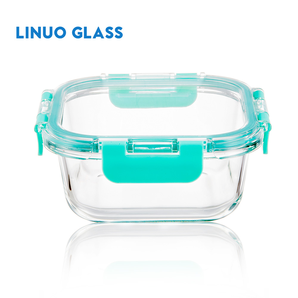 Glass Food Storage Salad Lunch Container