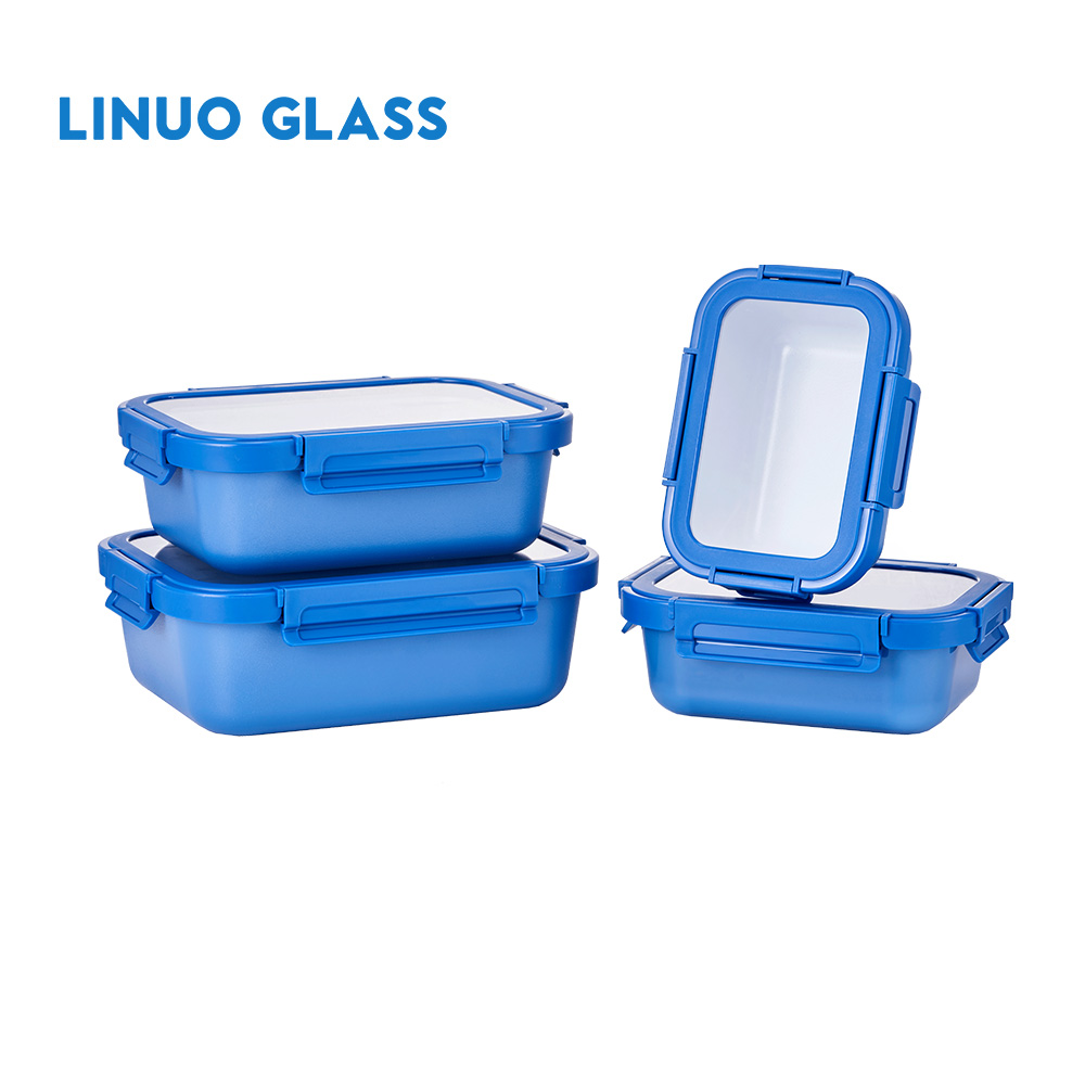 Frischhaltedose aus keramikbeschichtetem Glas