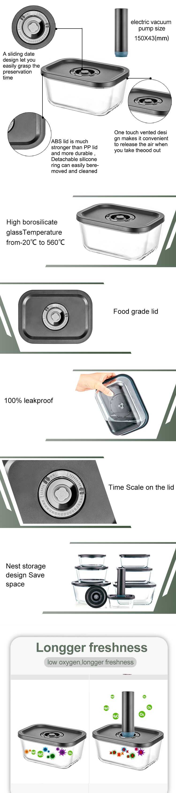 Vacuum Glass Lunch Containers Vacuum Glass Lunch Containers