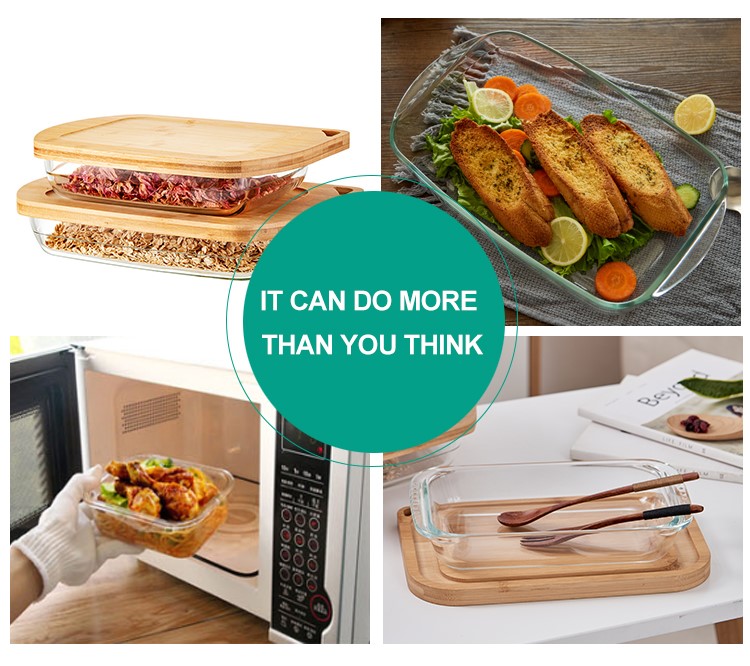 GLASS BAKING DISHWITH BAMBOO LID GLASS BAKING DISHWITH BAMBOO LID