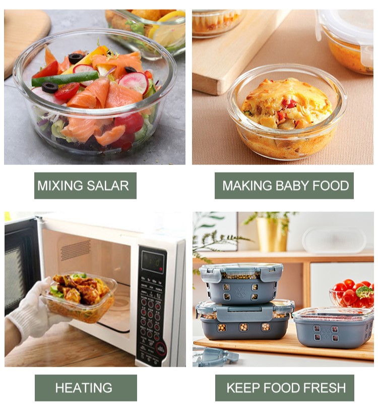 Glass Food Container With Silicon Wrap Glass Food Container With Silicon Wrap