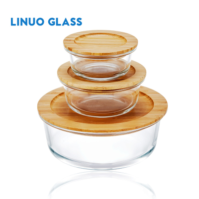Bamboo Lid Glass Lunch Box
