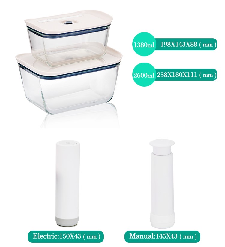 Vacuum Glass Airtight Storage Containers Vacuum Glass Airtight Storage Containers
