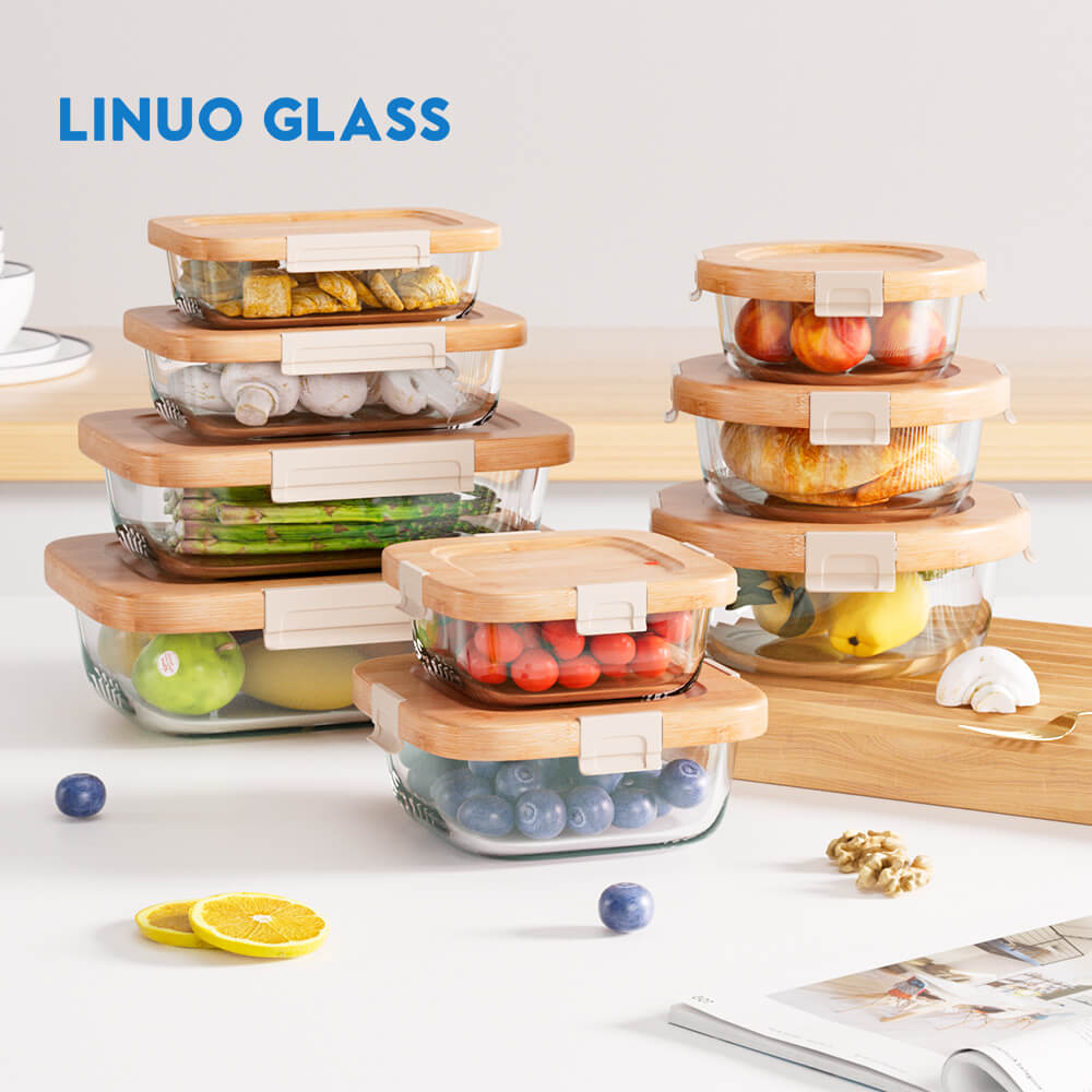 Glass Storage Containers With Bamboo Lids