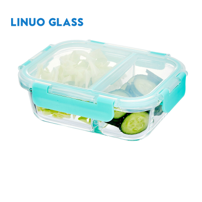 Recipientes para almuerzo de vidrio con compartimentos