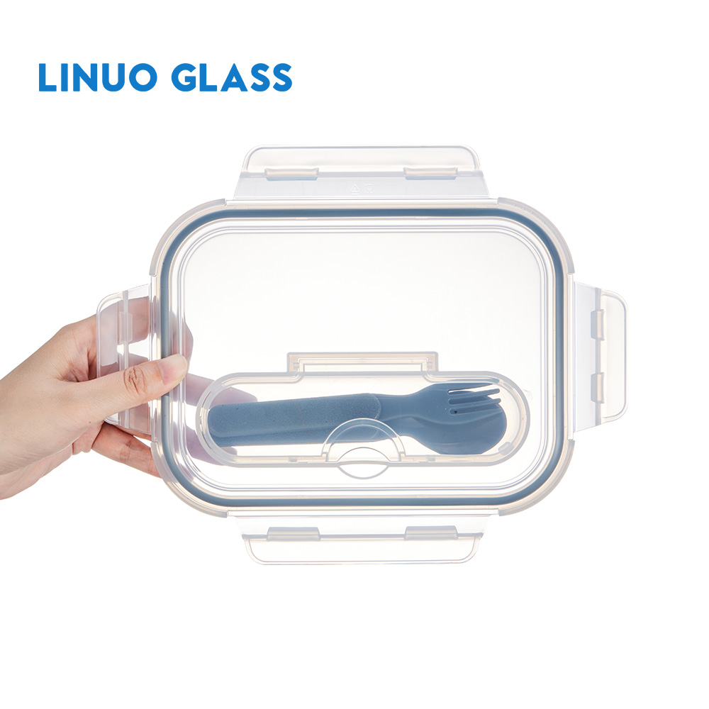 Compartment Lunch Glass Container