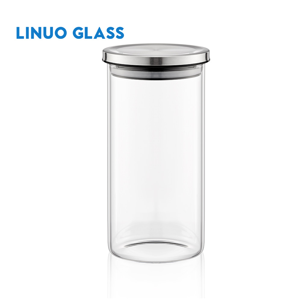 Glasgefäße mit Edelstahldeckel