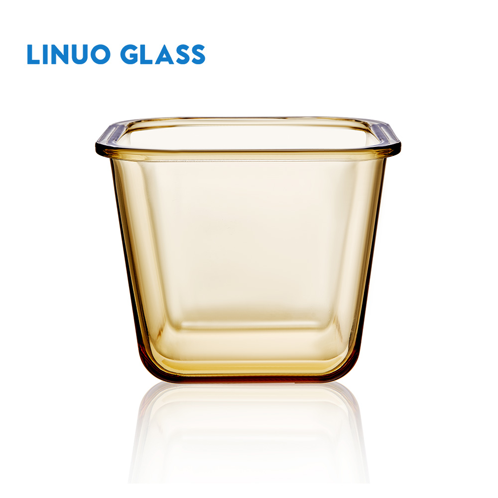 Amber Overnight Oats Glass Container
