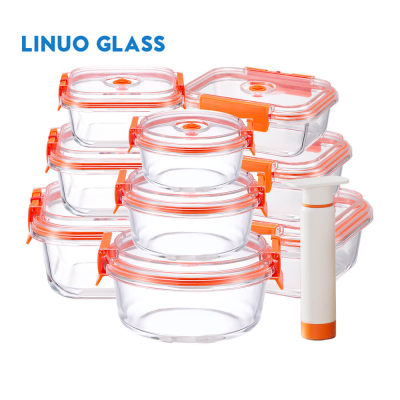 ポンプ付きガラス真空容器