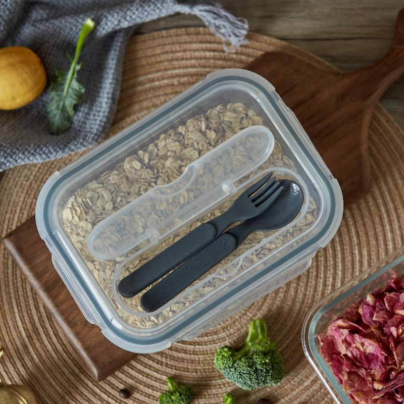 Compartment Lunch Glass Container Compartment Lunch Glass Container