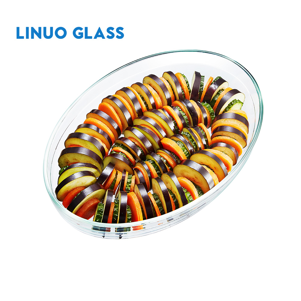 Ovale Hähnchen-Backform aus Glas