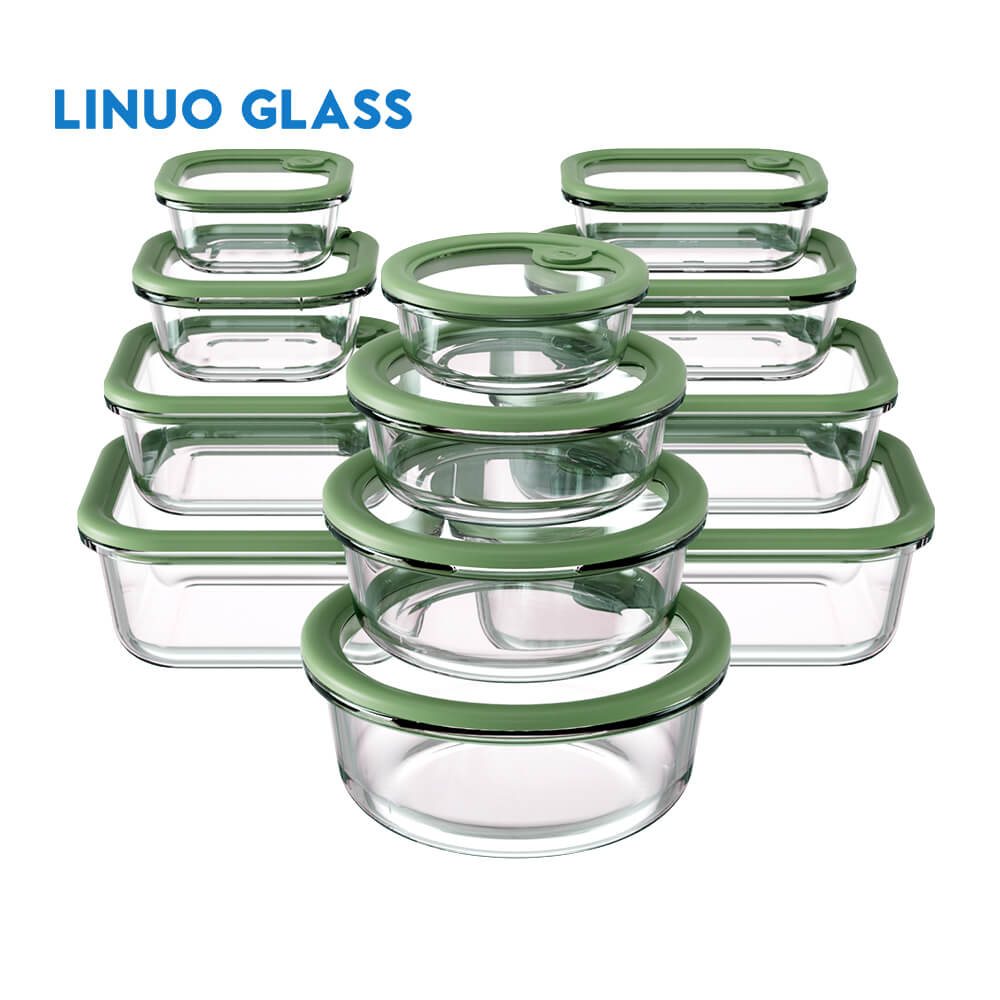 Meal Prep Glass Food Containers With Glass Lids