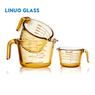 琥珀ホウケイ酸ガラス計量カップ