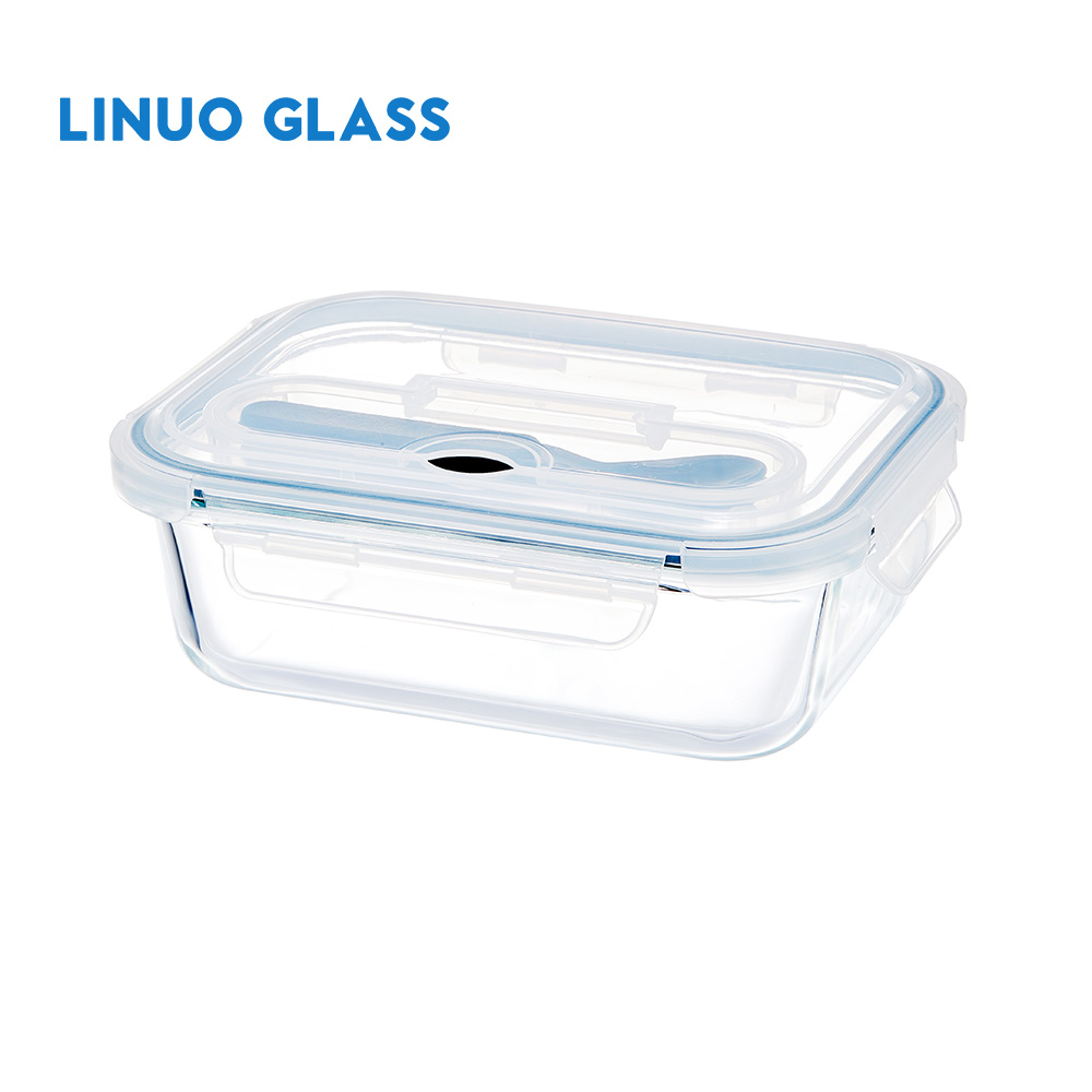 Compartment Lunch Glass Container