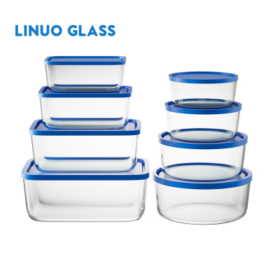 冷蔵庫用のガラス食品貯蔵容器