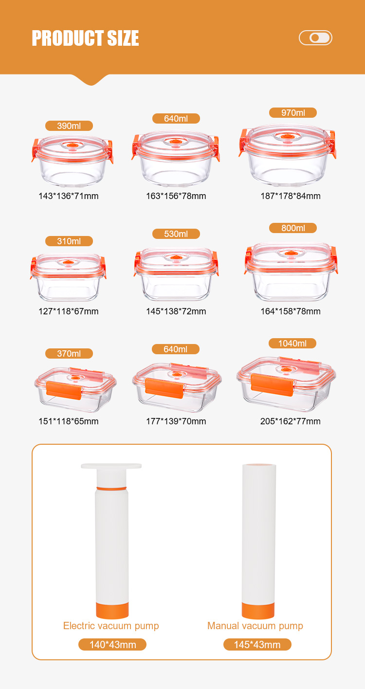 Glass Vacuum Container With Pump Glass Vacuum Container With Pump