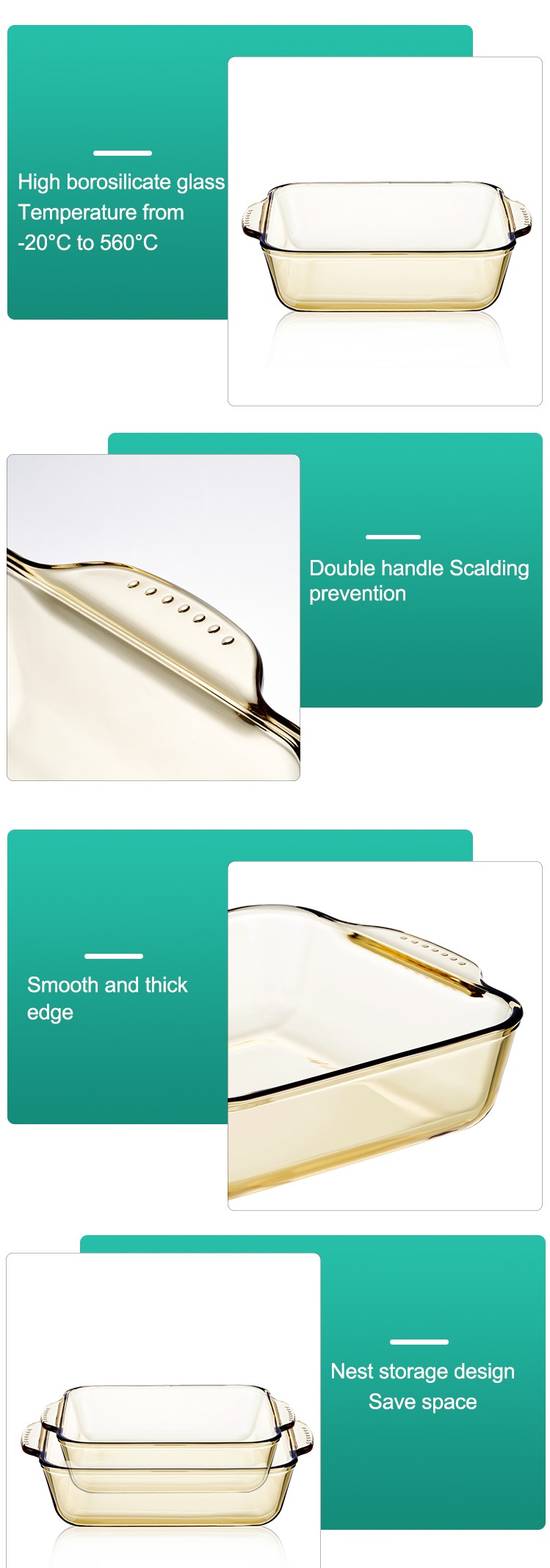 Amber Glass Bread Baking Pan Amber Glass Bread Baking Pan