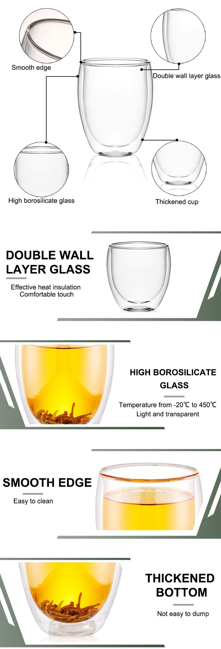 Double Wall Drinking Glass Cups Double Wall Drinking Glass Cups