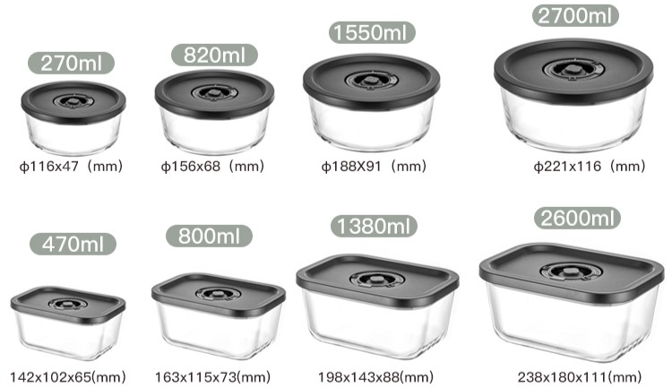 Vacuum Glass Lunch Containers Vacuum Glass Lunch Containers
