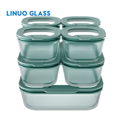 Contenitori per la conservazione in vetro rivestito semitrasparente