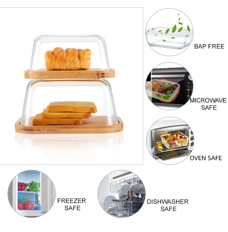 Glass Container With Bamboo Lid Glass Container With Bamboo Lid